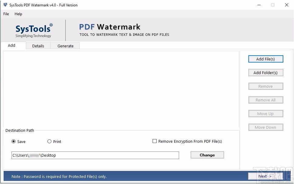 SysTools PDF Watermark下载,PDF水印添加工具,PDF水印添加