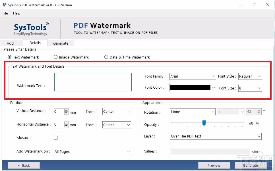 SysTools PDF Watermark下载,PDF水印添加工具,PDF水印添加