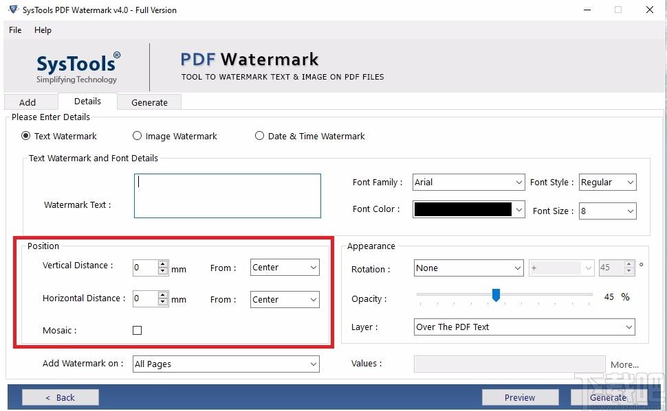 SysTools PDF Watermark下载,PDF水印添加工具,PDF水印添加