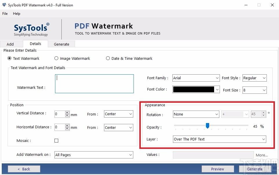SysTools PDF Watermark下载,PDF水印添加工具,PDF水印添加