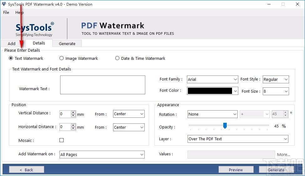 SysTools PDF Watermark下载,PDF水印添加工具,PDF水印添加