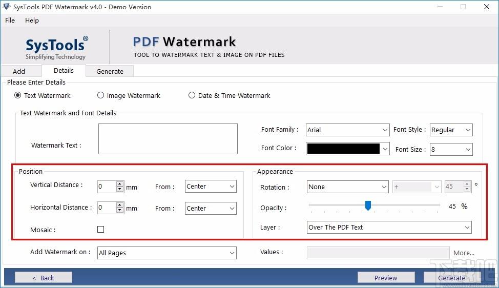 SysTools PDF Watermark下载,PDF水印添加工具,PDF水印添加